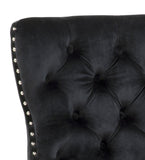 Arabella Black Velvet Accent Chair, Set of 2 - Crown Mark | Olivia Furniture