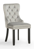 Arabella Light Gray Velvet Accent Chair, Set of 2 - Crown Mark | Olivia Furniture