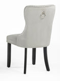 Arabella Light Gray Velvet Accent Chair, Set of 2 - Crown Mark | Olivia Furniture