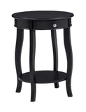Jacie Black Chairside Round End Table - Crown Mark | Olivia Furniture