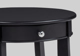 Jacie Black Chairside Round End Table - Crown Mark | Olivia Furniture