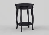 Jacie Black Chairside Round End Table - Crown Mark | Olivia Furniture