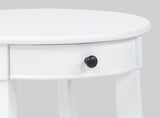 Jacie White Chairside Round End Table - Crown Mark | Olivia Furniture