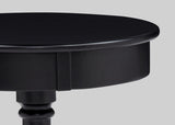 Romy Black Chairside Round End Table - Crown Mark | Olivia Furniture