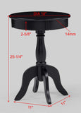 Romy Black Chairside Round End Table - Crown Mark | Olivia Furniture