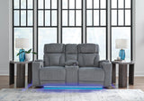 Studio Cave Power Reclining Sofa and Loveseat