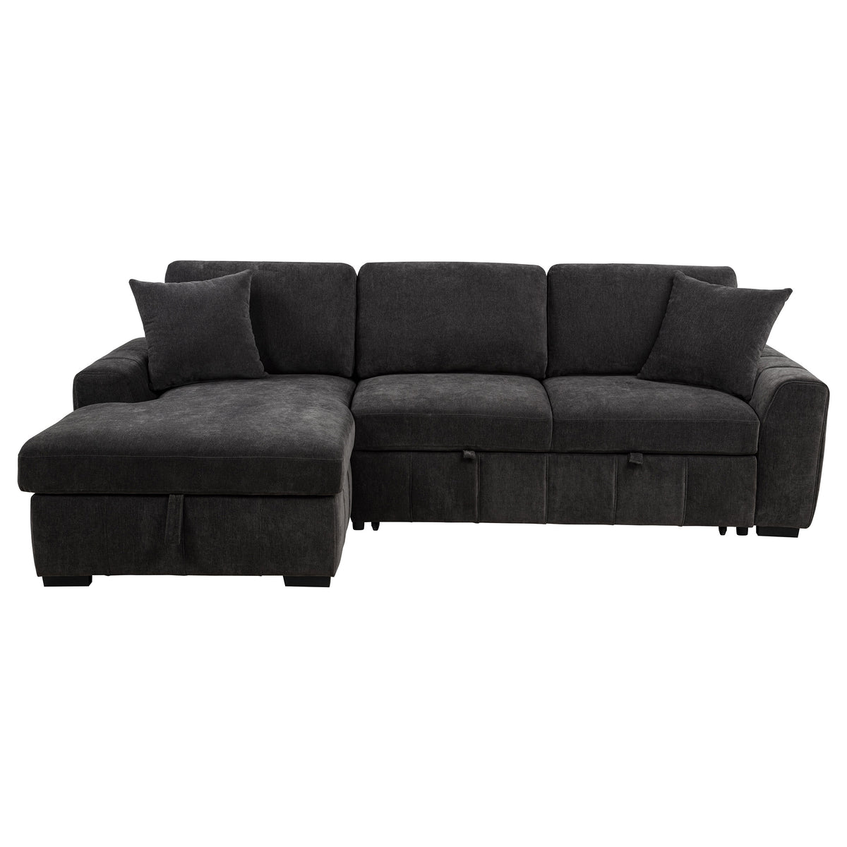 Pastrana Upholstered Sleeper Sectional Sofa LAF Chaise Grey