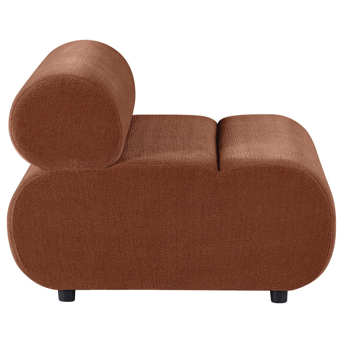 Byrne Chenille Upholstered Armless Chair Rust