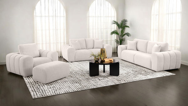 Burnett Living Room Set Ivory
