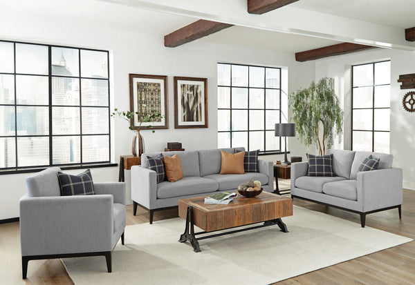 Apperson Living Room Set Light Grey