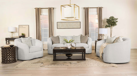 Rainn Living Room Set Latte Boucle
