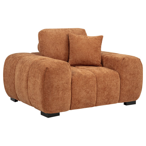 Octavia Tufted Upholstered Accent Chair Orange