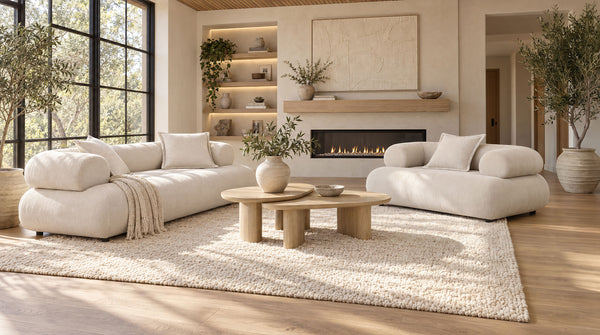Eskola Living Room Set Ivory