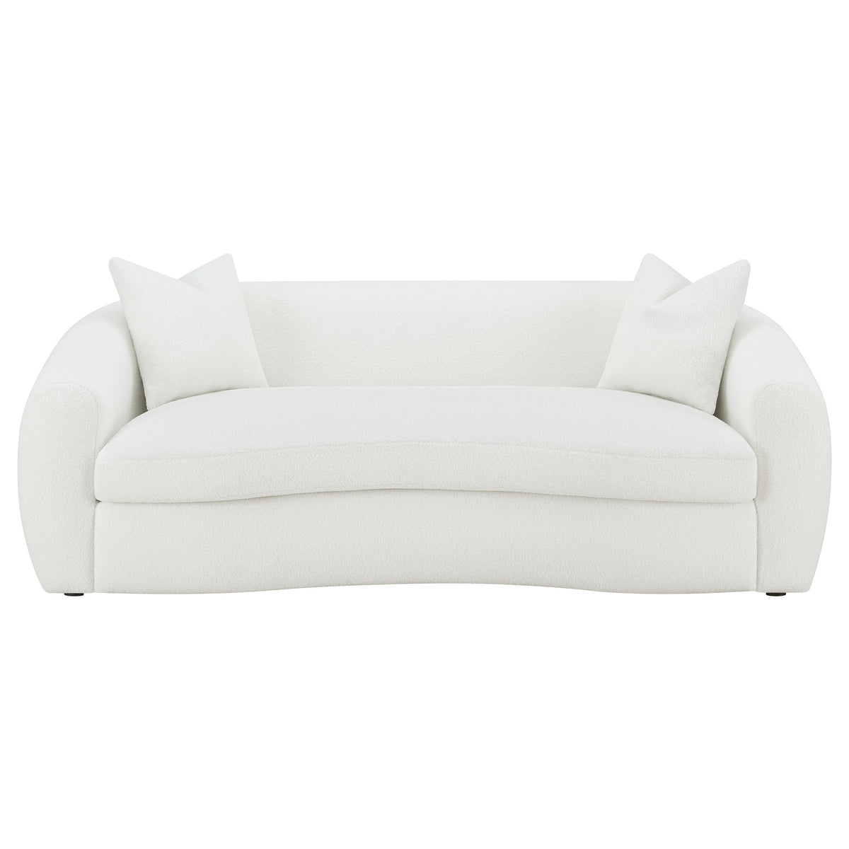Isabella Sherpa Upholstered Sofa Natural