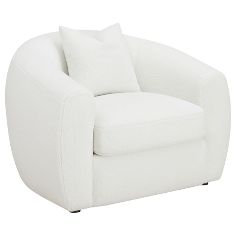 Isabella Sherpa Upholstered Accent Chair Natural