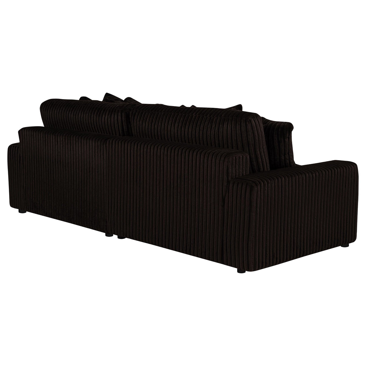 Blaine 2-Piece Corduroy Reversible Chaise Sectional Sofa Chocolate Brown