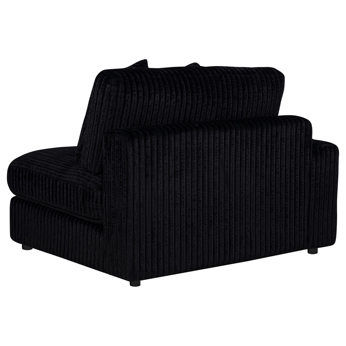 Blaine 2-Piece Corduroy Reversible Chaise Sectional Sofa Black