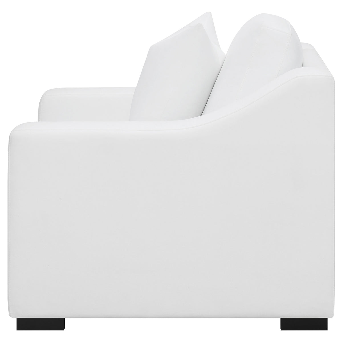 Ashlyn Upholstered Track Arm Accent Chair White