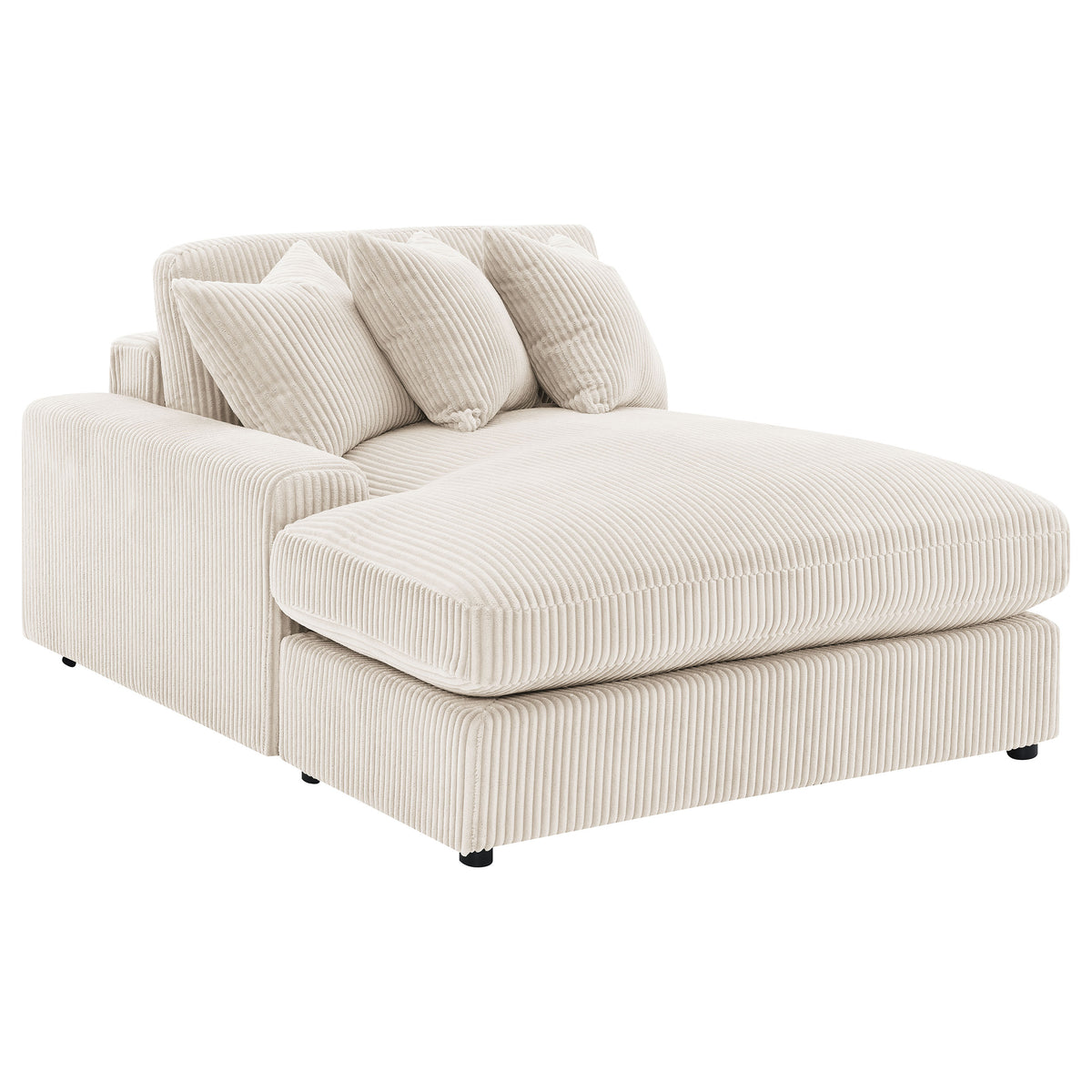 Blaine 2-Piece Corduroy Reversible Chaise Sectional Sofa Sand