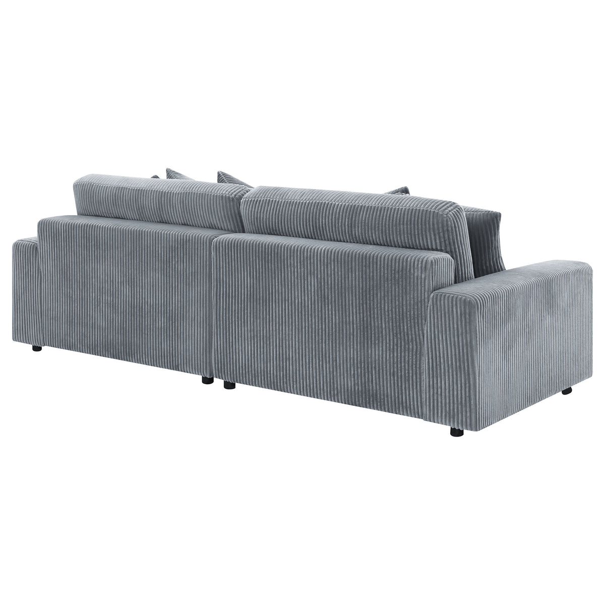 Blaine 2-Piece Corduroy Reversible Chaise Sectional Sofa Fog