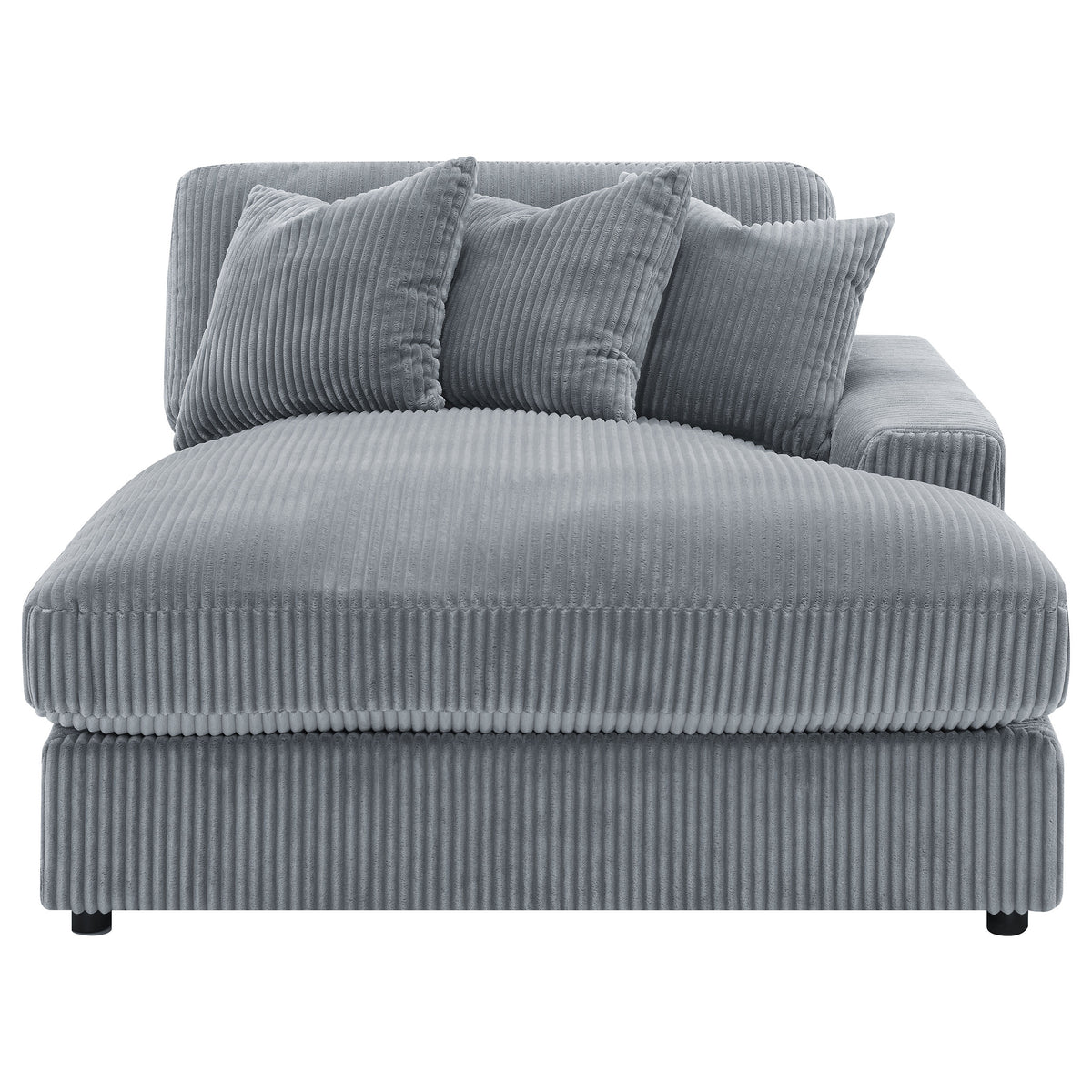 Blaine 2-Piece Corduroy Reversible Chaise Sectional Sofa Fog