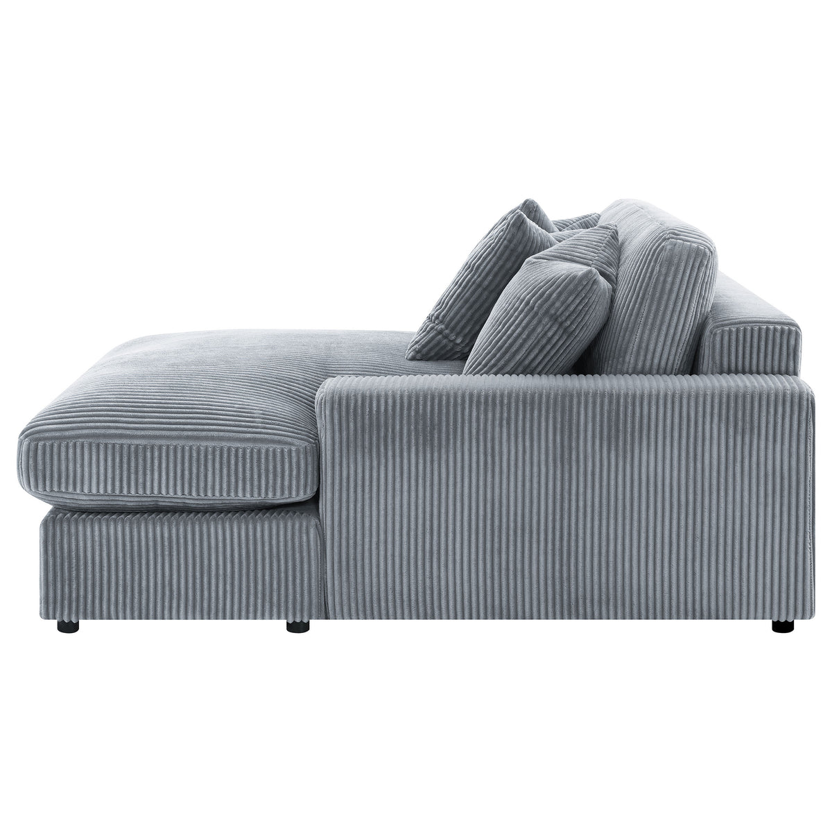 Blaine 2-Piece Corduroy Reversible Chaise Sectional Sofa Fog