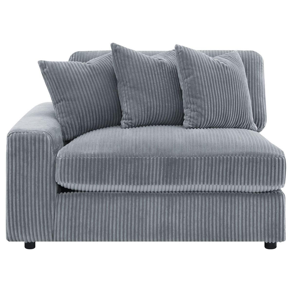 Blaine 2-Piece Corduroy Reversible Chaise Sectional Sofa Fog