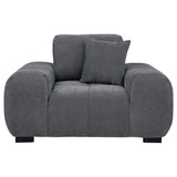 Octavia Tufted Upholstered Accent Chair Charcoal Grey