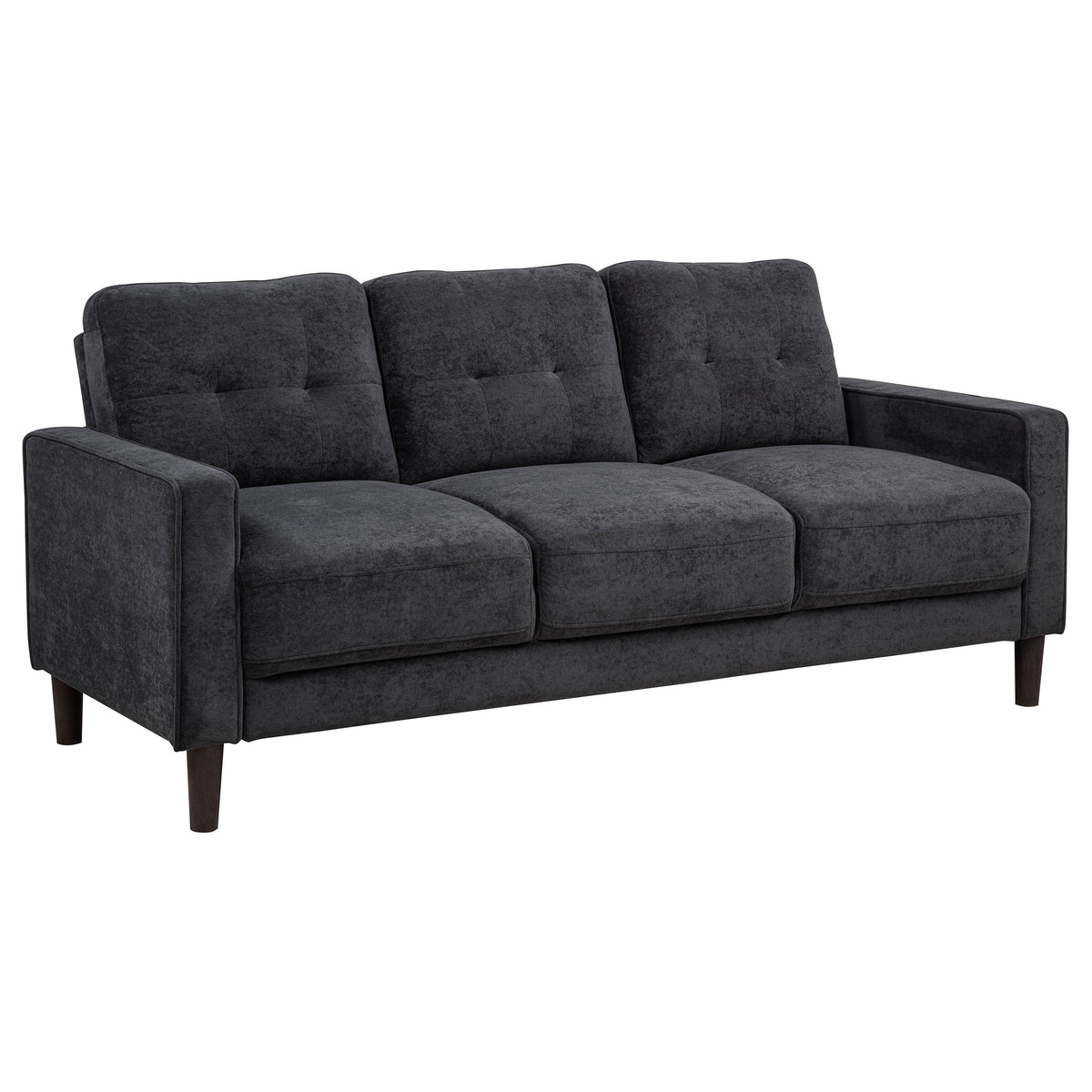 Bowen II Fabric Upholstered Track Arm Sofa Steel Grey