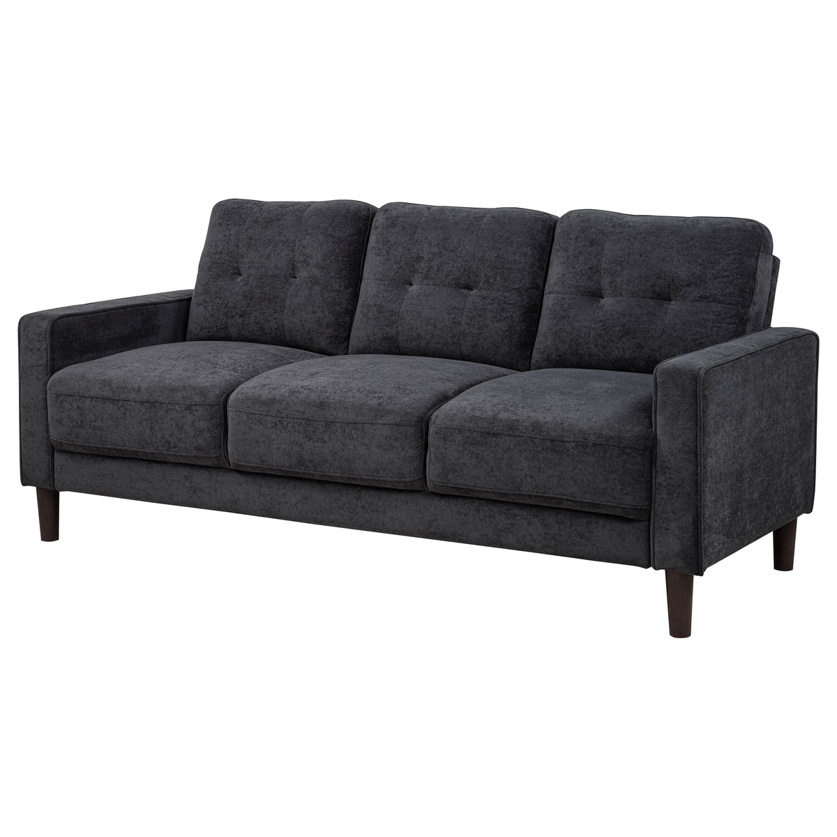 Bowen II Fabric Upholstered Track Arm Sofa Steel Grey
