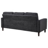 Bowen II Fabric Upholstered Track Arm Sofa Steel Grey
