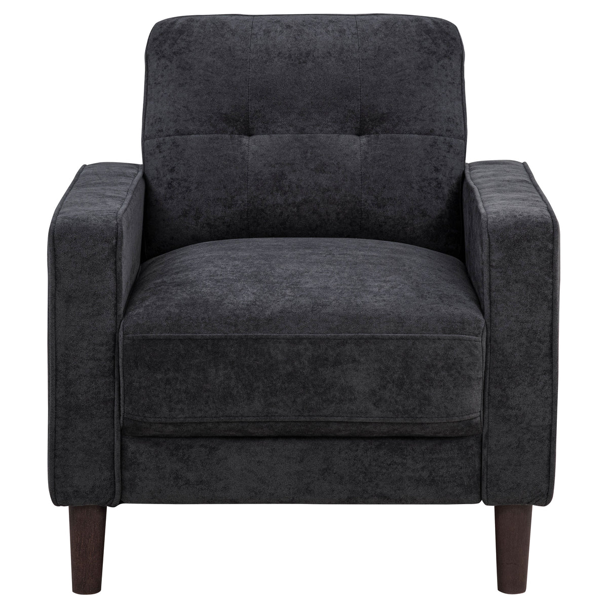 Bowen II Fabric Upholstered Track Arm Chair Steel Grey
