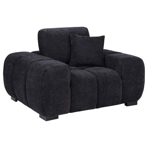 Octavia Tufted Upholstered Accent Chair Black