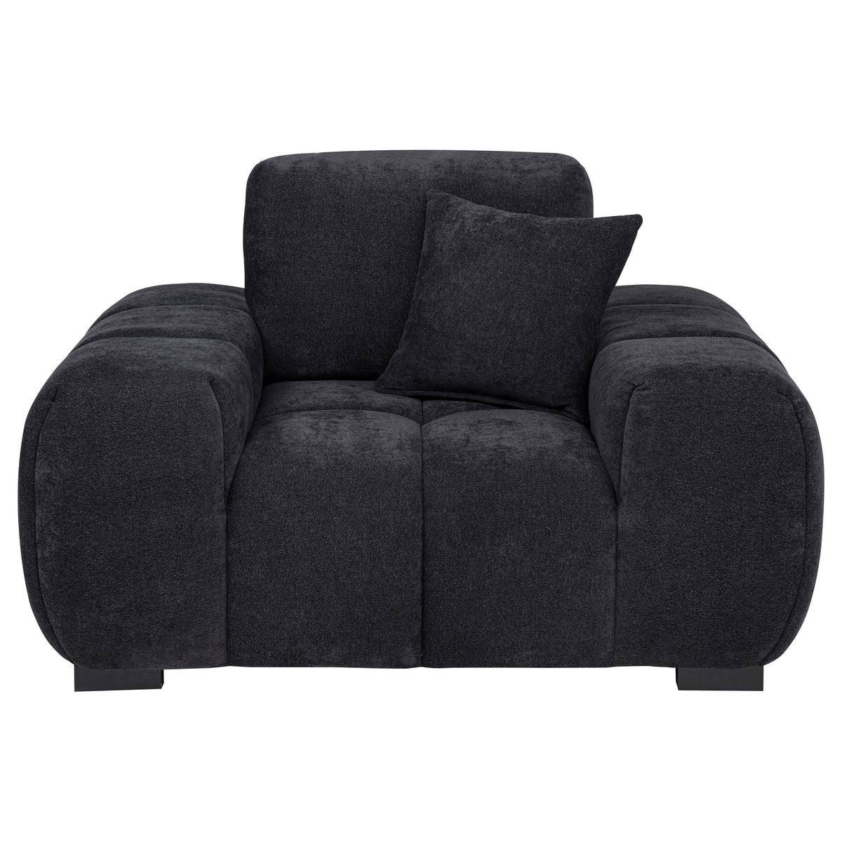 Octavia Tufted Upholstered Accent Chair Black