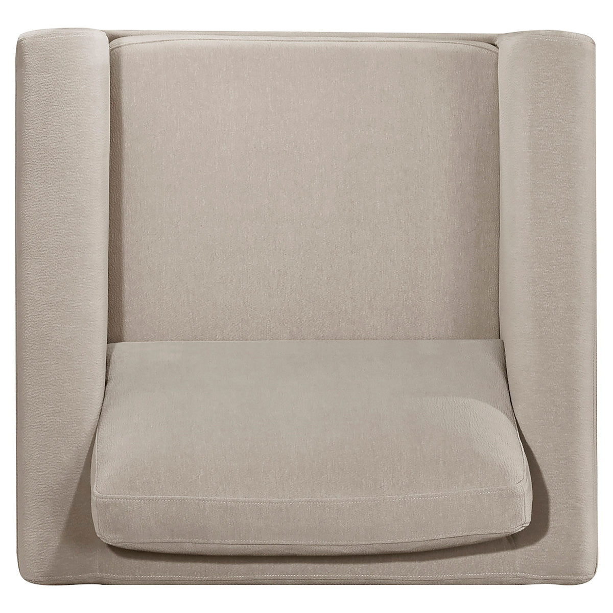 Islington Fabric Upholstered Panel Arm Accent Chair Taupe