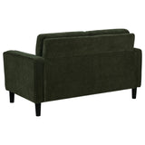 Ruth Fabric Upholstered Track Arm Loveseat Matcha Green