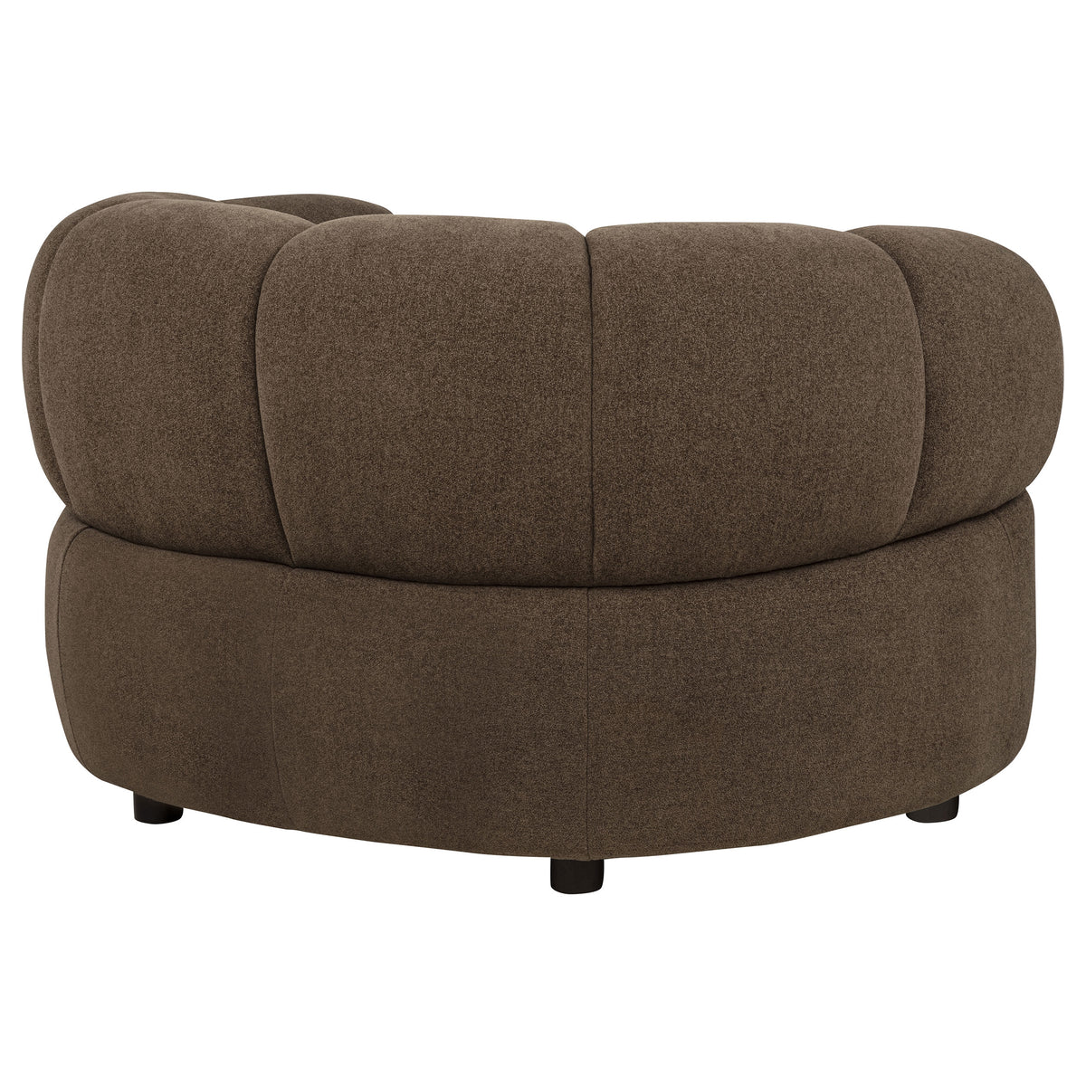 Casarin Fabric Channel-Back Accent Chair Brown
