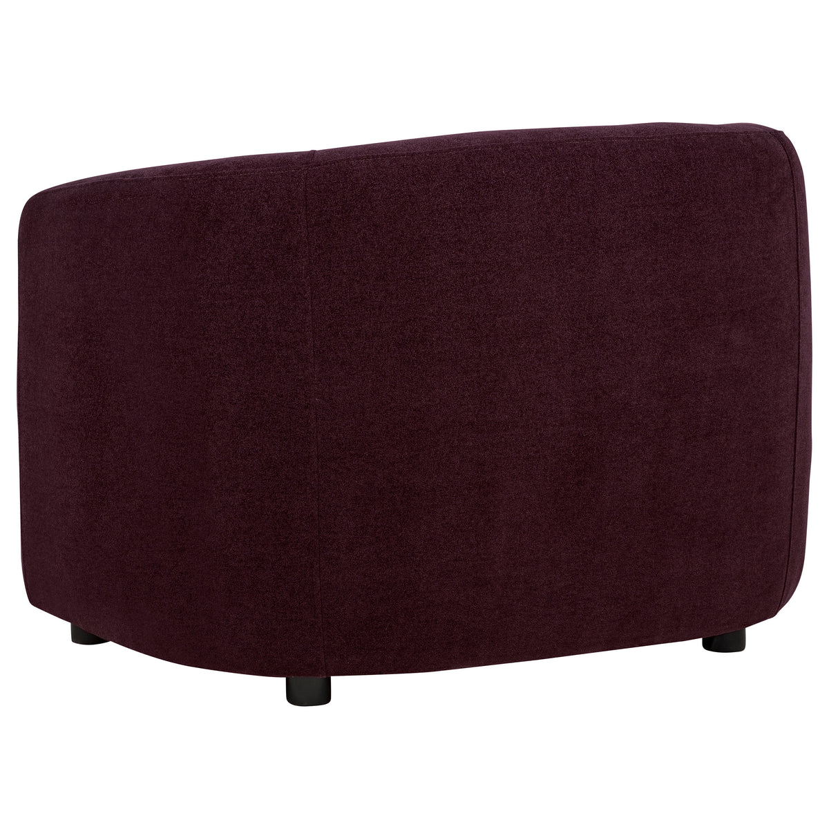 Delroy Stationary Accent Chair Aubergine Polyester Upholstery