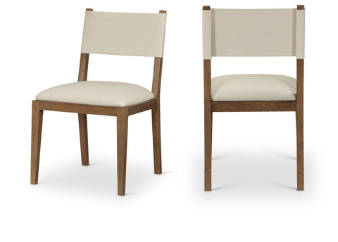 Avon Vegan Leather Dining Side Chair — 88018-SC - Beige