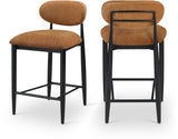 Riccio Performance Fabric Upholstered Counter Stool — 11049-C - Cognac - 11049Cognac-C Double Chair