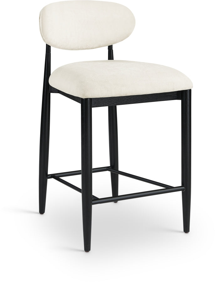 Riccio Performance Fabric Upholstered Counter Stool — 11049-C - Cream - 11049Cream-C