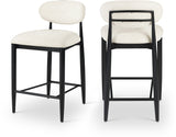 Riccio Performance Fabric Upholstered Counter Stool — 11049-C - Cream - 11049Cream-C Double Chair