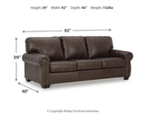 Colleton Dark Brown Sofa