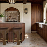 Bocceli Velvet Upholstered Counter Stool — 11059-C - Brown - 11059Brown-C alternate view 1