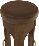 Bocceli Velvet Upholstered Counter Stool — 11059-C - Brown - 11059Brown-C alternate view 3