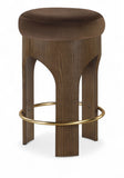 Bocceli Velvet Upholstered Counter Stool — 11059-C - Brown - 11059Brown-C