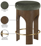 Bocceli Velvet Upholstered Counter Stool — 11059-C - Green - 11059Green-C Infographic