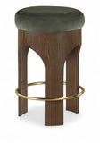 Bocceli Velvet Upholstered Counter Stool — 11059-C - Green - 11059Green-C