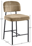 Zarelle Performance Fabric Upholstered Counter Stool — 88022-C - Beige - 88022Beige-C Dim