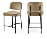 Zarelle Performance Fabric Upholstered Counter Stool — 88022-C - Beige - 88022Beige-C Double Chair